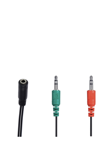 Cabo Adaptador P3 Femea X 2 P2 Macho (fone+mic)