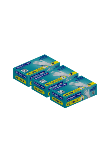 Luva Látex Procedimento Nao Cirurgico C/ Po Cx C/100 Tam P - 3 Pct 