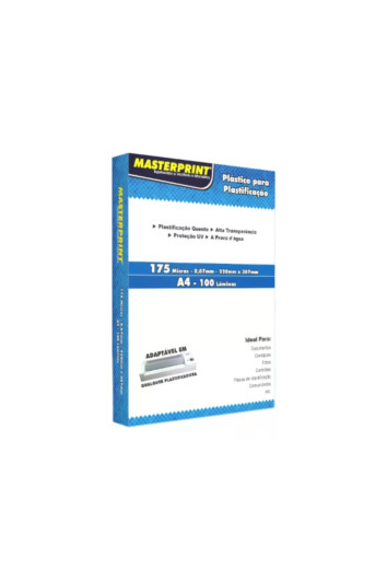 Refil P/ Plastificacao 303x426x0,07mm 175 Micras A3 100un