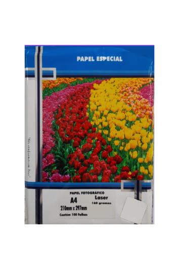 Papel Foto A4 160g 100fl Laser