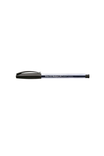 CANETA ESFEROGRÁFICA TRILUX PONTA MEDIA PRETA - FABER CASTELL