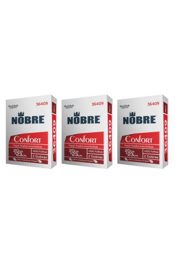 Papel Toalha 2 Dobras 20x23 Celulose 28g Confort C/1000 - 3 Pct