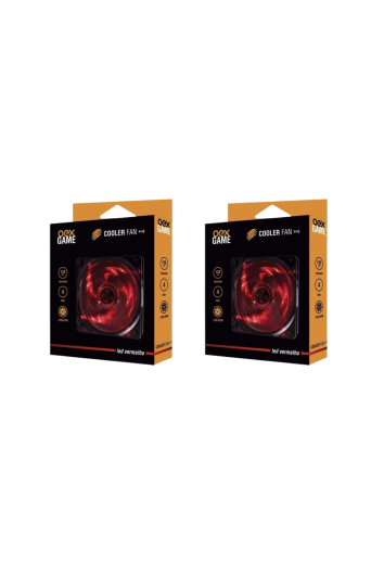 Cooler Fan F10 120mm C/ 4 Leds - Vermelho - 2 Und