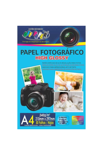 Papel Foto A4 240g 50fls Glossy