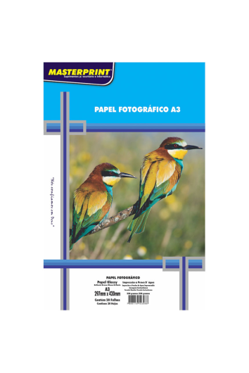 Papel Foto A3 230g 20fls Glossy Masterprint