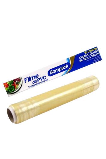 Filme Pvc Esticavel Stretch 28cm Rolo 15m