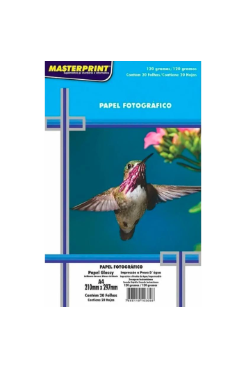 Papel Foto A4 200g 20fls Glossy Casca de Ovo Masterprint