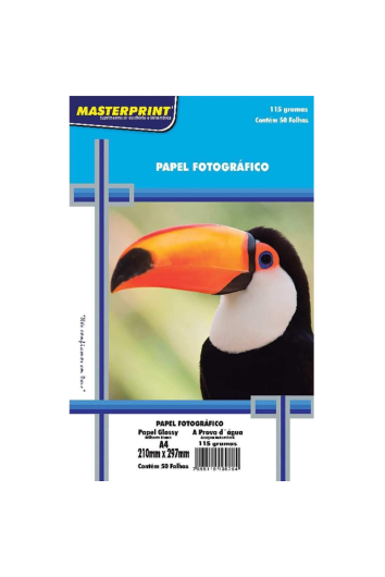 Papel Foto A4 115g 50fls Glossy Masterprint
