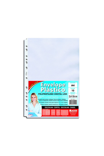 Plástico P/ Catalogo 13 Furos (furacão Universal) C/ 10un 