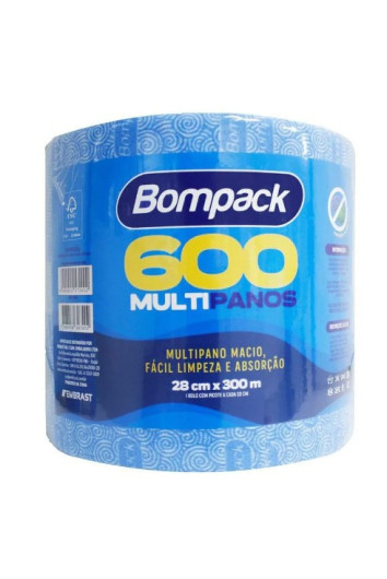 Pano Multiuso Rolo 300mt Az 28cm (tipo Perfex)