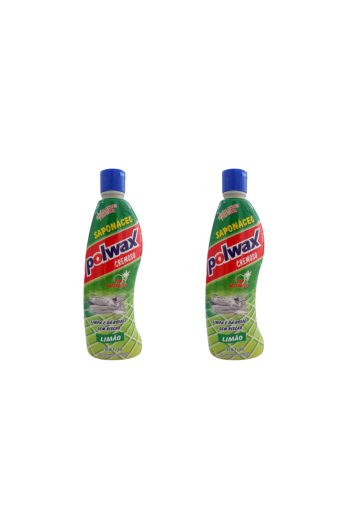 Saponáceo Cremoso Limão 300ml Polwax - 2 Und 