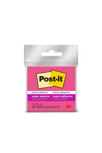 Anote e Cole 76x76mm Rosa 45f Auto-ades Post It