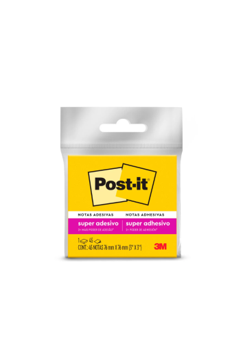 Anote e Cole 76x76mm Amarelo Neon 45f Auto-ades Post It