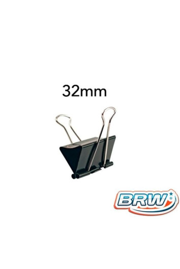 Prendedor de Papel 32mm Preto Brw