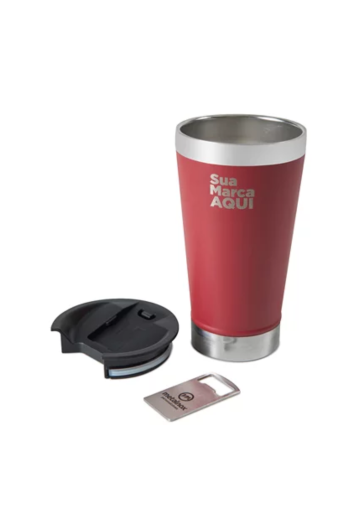 Copo Termico Inox Special 502ml C/tampa Vermelho 