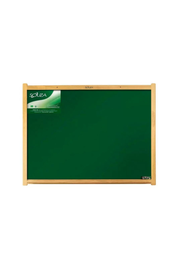Quadro Verde 100x80 Borda Madeira Natural Souza - 2210