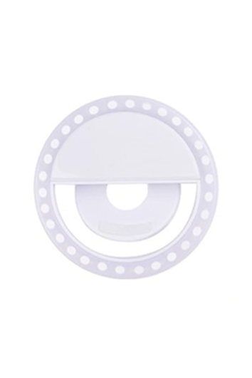 Ring Light Portatil Branco Led 8,5cm Clipe Celular