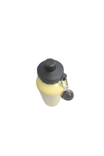 SQUEEZE ALUMÍNIO AMARELO DOLCE 2 TAMPAS PRETA 600ML P/SUBLIMÇÃO - METALNOX 57005