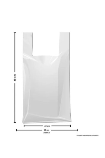 Sacola Plastica 38x48 Branca Fd 1000 Un Bompack