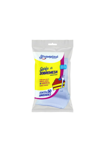 Garfo P/sobremesa C/50un Plastico Branco (gsb-520