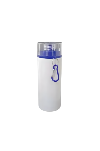 Squeeze Aluminio Branca C/tampa Azul 600ml P/sublimacao
