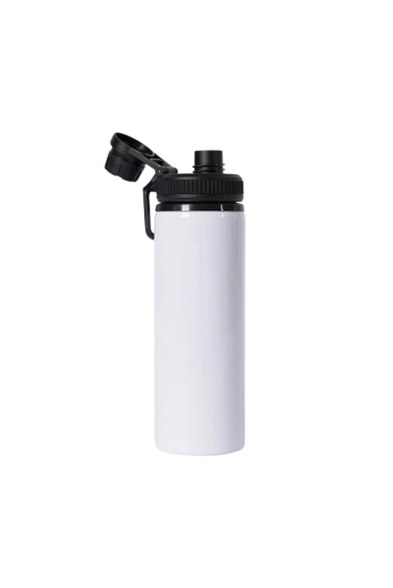Squeeze Aluminio Branca C/tampa Preta Rosca 750ml P/sublimacao