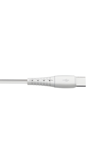 Carregador Parede 2 Usb 12w 2,4a C/ Cabo Usb C Branco Cm-109