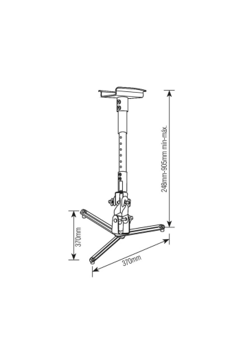 Suporte Projetor de Teto Sbrp756 Pto