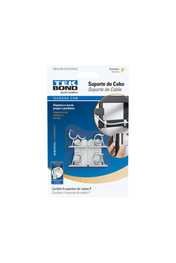 Suporte Adesivos Organizadores - Tamanho P  Modelo: Tamanho P Marca: Tekbond Descrição: Solução prática e resistente para decoração e organização. Aplicação: Fácil de aplicar. Características: Extremamente resistentes. Uso: Ideal para casa ou ambiente de 