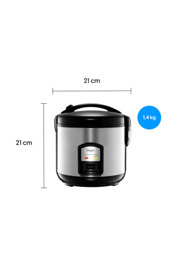 Panela de Arroz Eletrica 5 Xicaras Inox/preto 220v