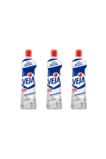 Limpador Tira Limo Veja X14 500 Ml - 3 Und