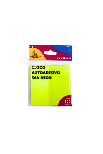 Anote e Cole 76x76 Verde Neon C/100un Triviun 564