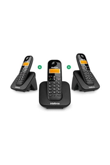 Telefone S/ Fio + 2 Ramal Ts5123 Preto