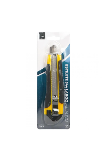 Estilete Largo 18mm Emborrachado Trava Deslizante 544 