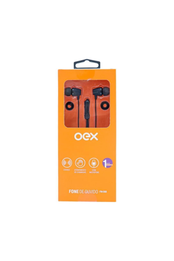Fone P3 C/mic Intra-auricular Preto/azul Fn200 Oex