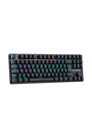 TECLADO GAMER MECÂNICO BLACK HAWK COMPACT RAINBOW SWITCH BROWN - FORTREK 75939