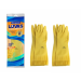 2 Pct Luva Ranhurada Amarela Limpeza Tam 7/p - Bompack
