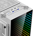 Gabinete Gamer Infinity Lateral Vidro Branco