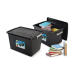 Caixa Organizadora 30l Plastico Preta C/tampa