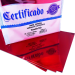 Papel Laminado Vermelho Certificado A4 250g C/10 