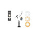 Ring Light Led 8,5cm Usb 3 Cores Sup. Articulado Celular Mic