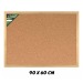 Quadro Cortiça 90x60 Borda Madeira Luxo - Souza