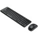 Teclado e Mouse Logitech Mk220 Sem Fio Compacto Preto Abnt2