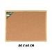 Quadro Cortiça 80x60 Borda Madeira Luxo - Souza