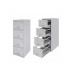 Arquivo de Aco 4 Gavetas Profundidade 51cm Ch 26 Cinza Rch