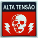 Placa de Sinalização Alta Tensão 15x15 