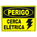 Placa de Sinalização Perigo Cerca Elétrica 15x20