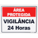 PLACA DE SINALIZAÇÃO VIGILÂNCIA 24 HRS 15X20 SIN 72 GRESPAN