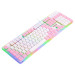 Teclado Membrana Redragon Dyaus 2, Rgb, White, Abnt2, K509 Wp-rgb 