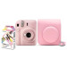 Câmera Instax Mini 12 Rosa Gloss Kit Bolsa +10 Filmes